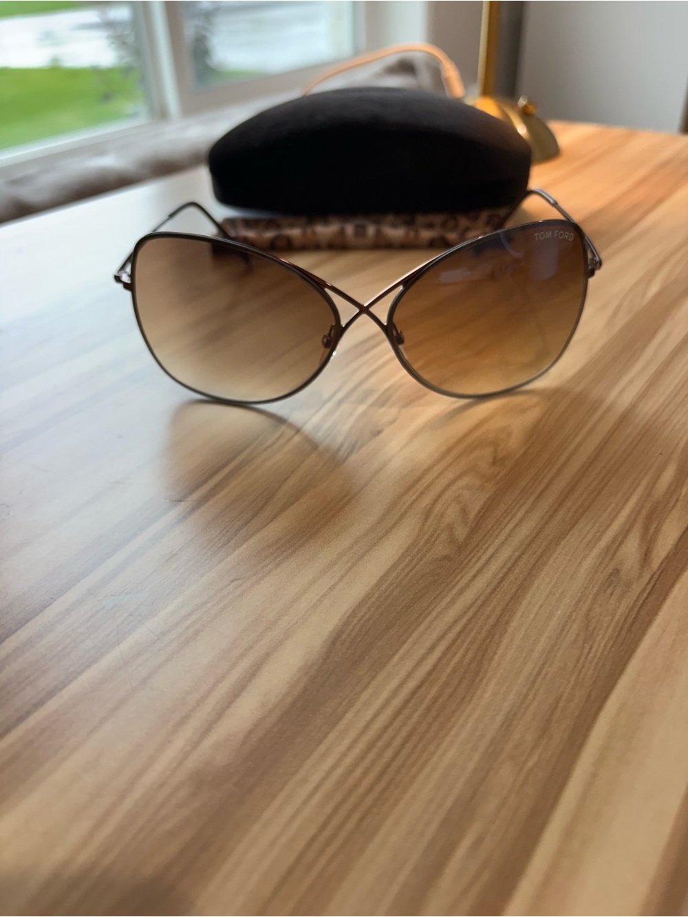 Tom Ford Women’s Brown Gradient Cat-Eye Sunglasses